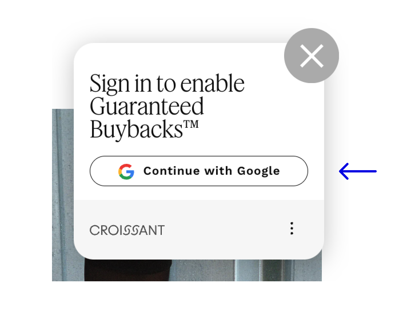 Sign in to the Croissant Chrome extension.